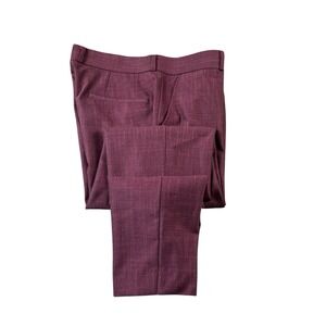 State & Liberty Maroon Red Performance Flat Front Performance Chino Size 32x28